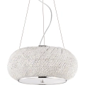 Ideal Lux - Křišťálový lustr na lanku PASHA 6xE14/40W/230V pr. 40 cm lesklý chrom